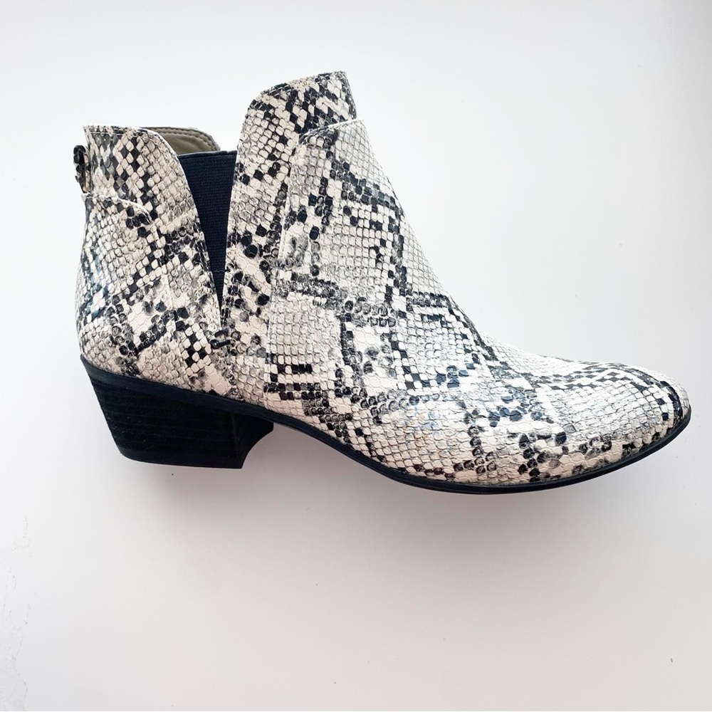 SAM EDELMAN Circus Pipper Snakeskin Ankle Booties Size 8 - Picture 7 of 8